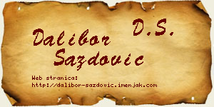 Dalibor Sazdović vizit kartica